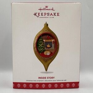 Hallmark Keepsake Inside Story 2017 Christmas‎ Ornament Club Exclusive Dog Cat